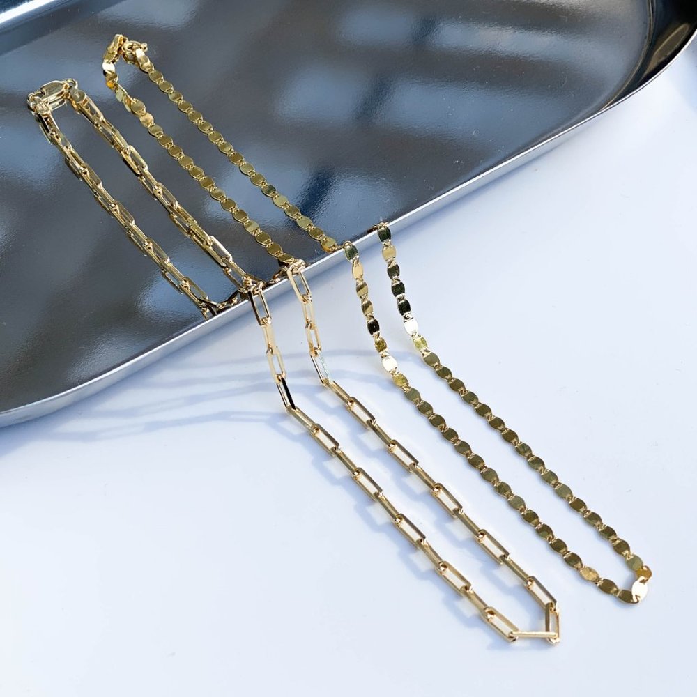 18K Gold Plated Link Necklace (16" or 18") - Picture 8 of 13
